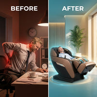 M9 3D Full Body AI Massage Chair — Before & After