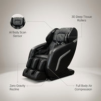 M9 3D Full Body AI Massage Chair — infographic