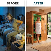Madrid Elite 3 Person Low EMF Infrared Lighting Home Sauna — Before & After