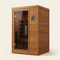 Madrid Elite 3 Person Low EMF Infrared Lighting Home Sauna — Studio Shot