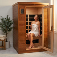 Madrid Elite 3 Person Low EMF Infrared Lighting Home Sauna — Lifestyle