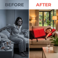 Red Light Therapy Mat for Full Body Pain Relief 75" X 35'' | Infrared Red Light Therapy Blanket for Face and Body with 2570 Dual-Wave Leds (660Nm & 850Nm) — Before & After