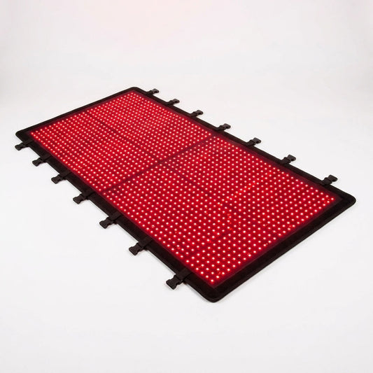 Red Light Therapy Mat for Full Body Pain Relief 75" X 35'' | Infrared Red Light Therapy Blanket for Face and Body with 2570 Dual-Wave Leds (660Nm & 850Nm) — Studio Shot